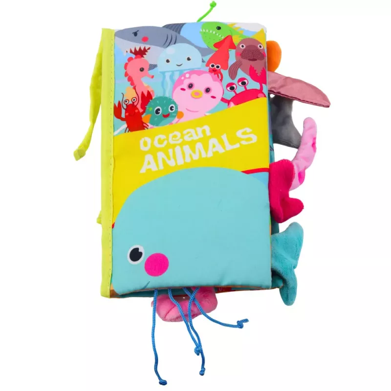 LEAN TOYS Soft Sensory Book Sea Animals Rustling Squeaker