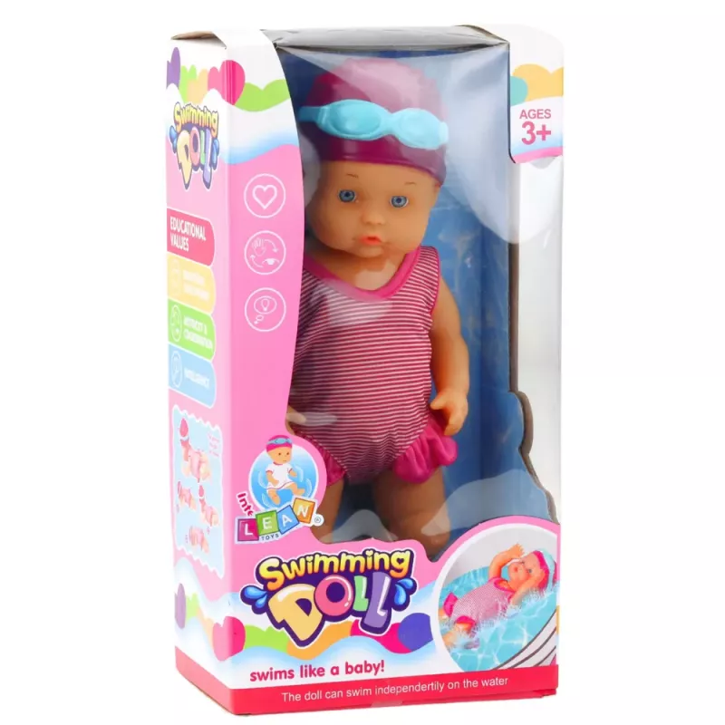 LEAN TOYS Baby Doll Floating Bath Moves Limbs Pink Outfit