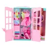 LEAN TOYS Puppenset mit Kleiderschrank-Zubehör, Kleidung, Mode, Anziehpuppe für Mädchen