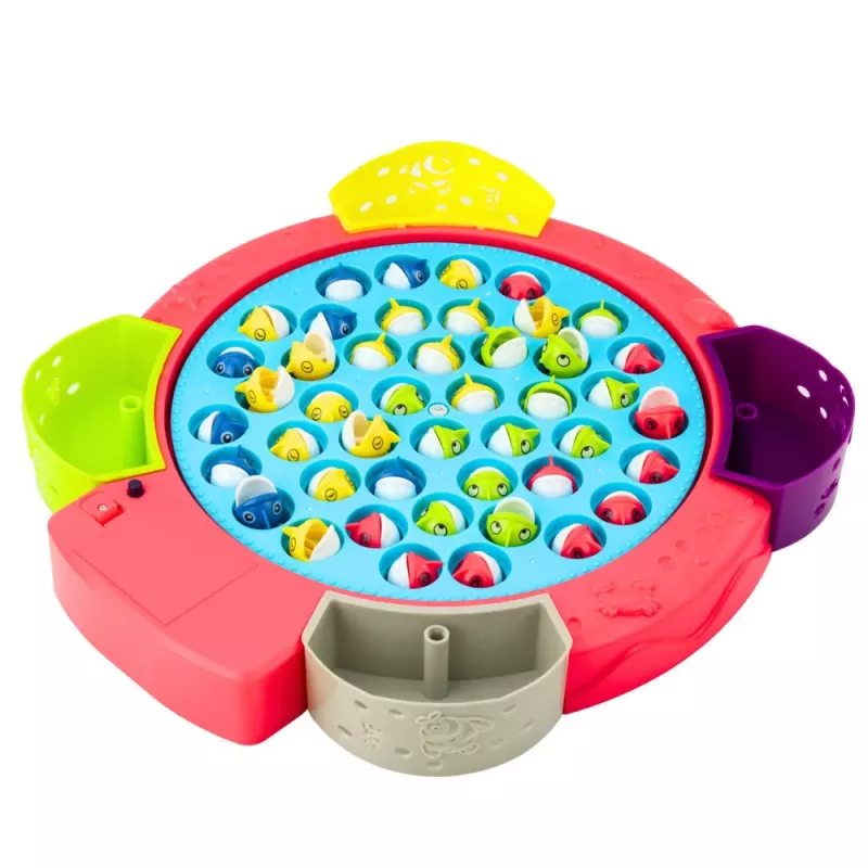 LEAN TOYS Interaktives Arcade-Spiel Angelspiel batteriebetrieben Pink