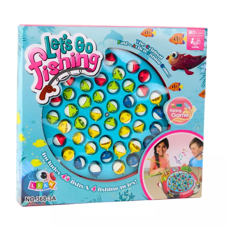 LEAN TOYS Interaktives Arcade-Spiel Angelspiel batteriebetrieben Pink