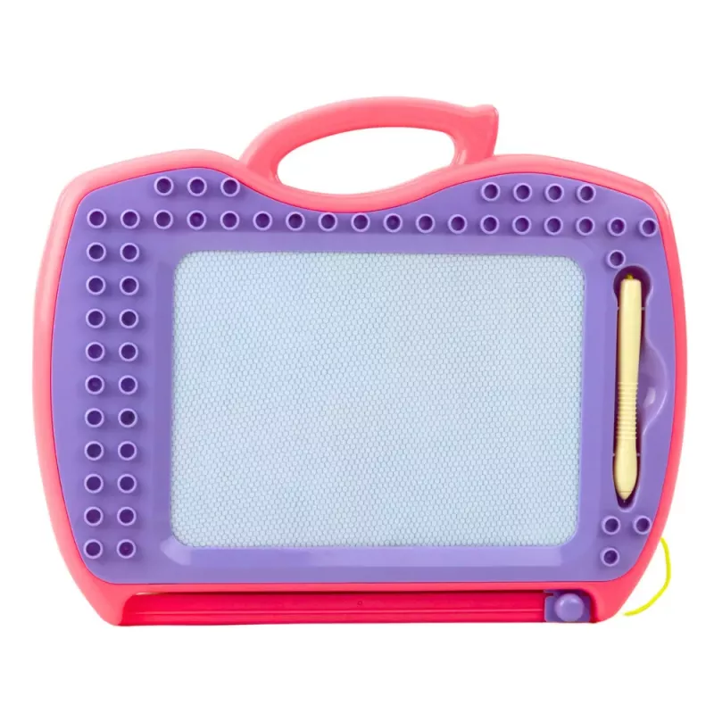 LEAN TOYS Magnetboard mit Schieberstempeln Motive Pink