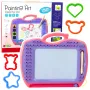 LEAN TOYS Magnetboard mit Schieberstempeln Motive Pink