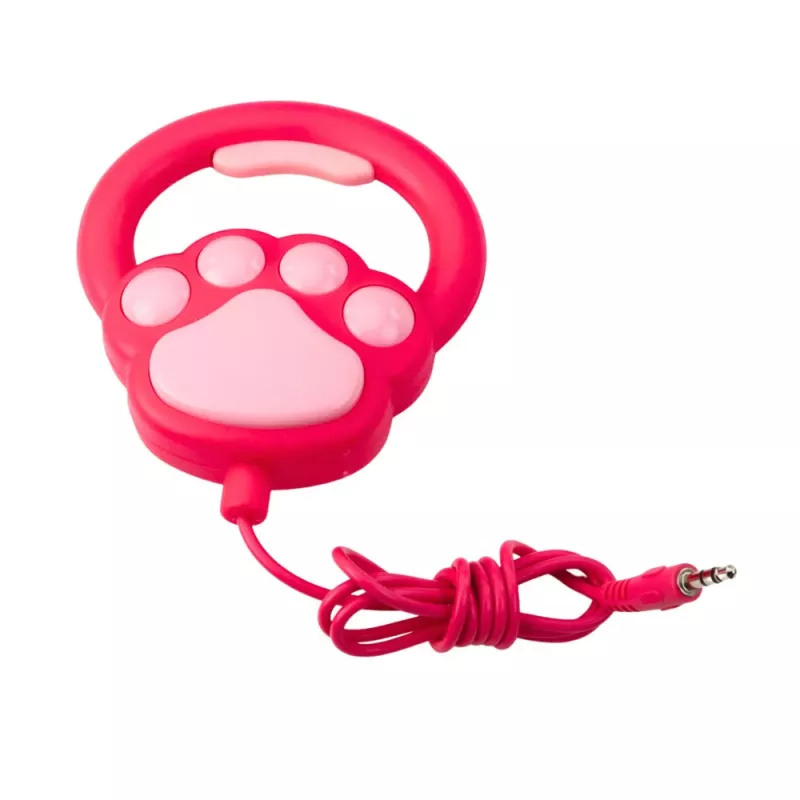 LEAN TOYS Interaktiver Hund mit Schleifen an der Leine, läuft und bellt, weiß