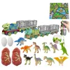 LEAN TOYS Adventskalender für Kinder Dinosaurier Figuren Zubehör