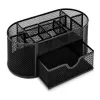 LEAN Metall-Büroorganizer mit Schublade, Schwarz