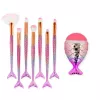 LEAN Mermaid Tail Makeup Brush Set Purple-Pink 8pcs