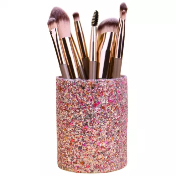 LEAN Container Cup für Pinsel und Zubehör Glitzer Pink