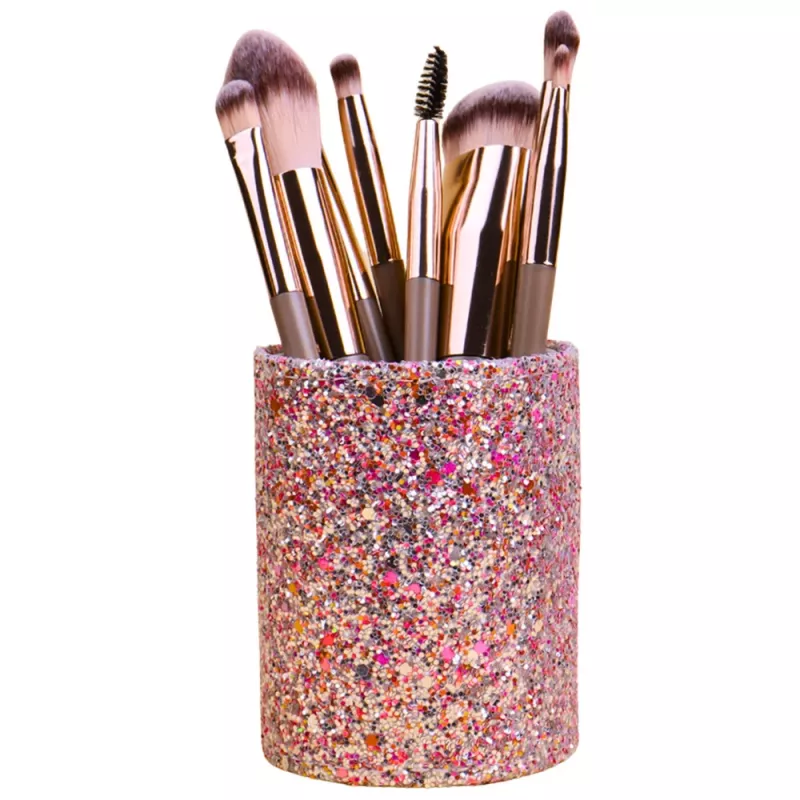 LEAN Container Cup für Pinsel und Zubehör Glitzer Pink
