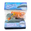 LEAN TOYS Set Meerestierfiguren: Hai, Hammerhai, Schwertwal, Seepferdchen, Hummer, Schildkröte, 6 Stück