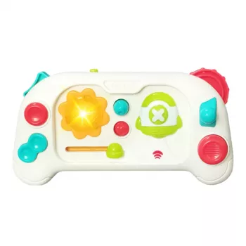 LEAN TOYS Interaktive Pad-Konsole für Kleinkinder, 10 Aktivitäten, Lichter, Geräusche