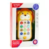 LEAN TOYS Interaktives Lernspieltelefon für Kleinkinder mit Geräuschen und Melodien, Gelber Löwe
