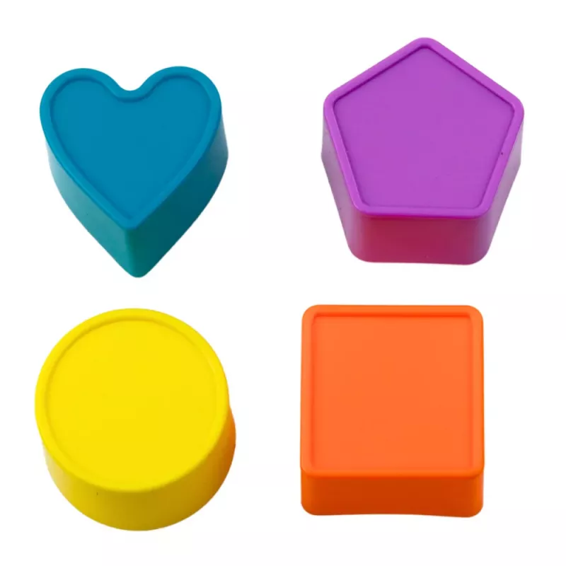 LEAN TOYS Sensorikwürfel Pädagogischer Formsortierer für Kinder, Flexible elastische Bänder, 6 Formen, Mehrfarbig