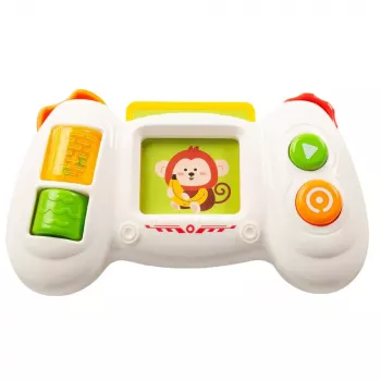 LEAN TOYS Interaktive Lernkonsole mit Karten, Lichtern und Geräuschen