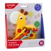 LEAN TOYS Sensorik-Spielzeug Giraffe zum Ziehen an Schnüren Gelb