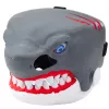 LEAN TOYS Hai-Maske mit aufklappbarem Maul, Lichtern und Geräuschen, verstellbarer Riemen