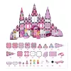 LEAN TOYS Magnetic Windows Blocks für Mädchen Pink 58 Teile