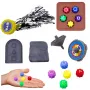 LEAN TOYS Set von 4 traditionellen koreanischen Spielen aus Squid Game: Würfel, Kreisel