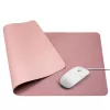 LEAN Tastatur-Mauspad für Schreibtisch, doppelseitig, Öko-Leder, Pink, 80x40 cm
