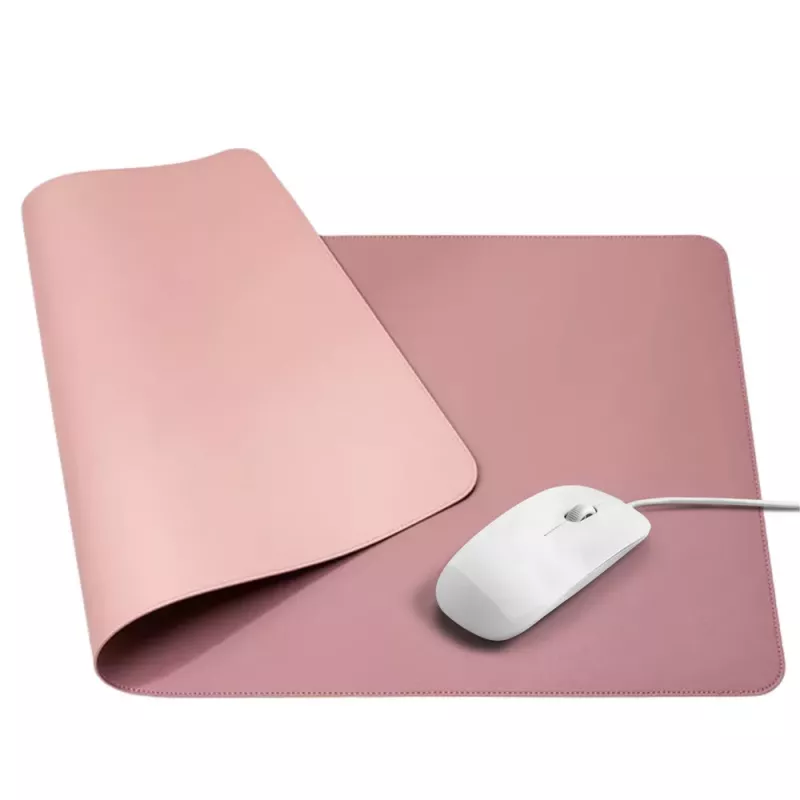 LEAN Tastatur-Mauspad für Schreibtisch, doppelseitig, Öko-Leder, Pink, 80x40 cm