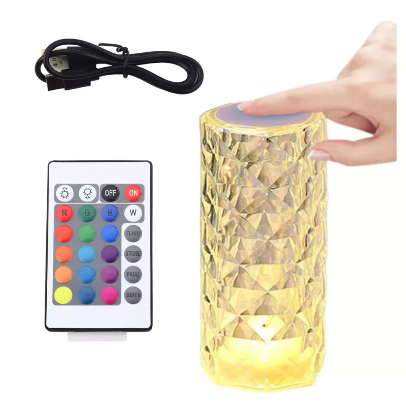 LEAN Crystal LED Nachtlampe 16 Farben Touch Fernbedienung