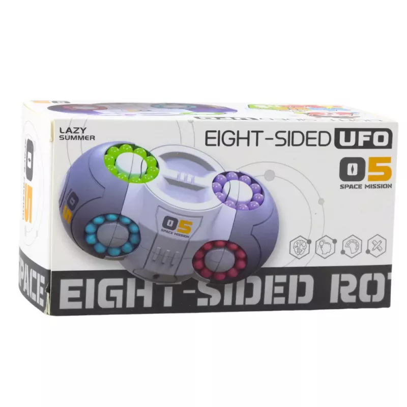 LEAN TOYS Logikspiel Puzzle Ufo Magic Rotating Capsule Pink
