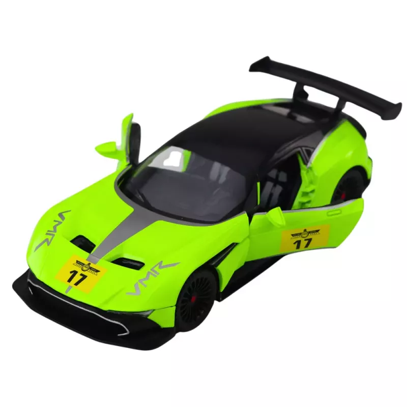 LEAN TOYS Sportwagen mit Rückzugantrieb, Lichtern und Geräuschen, Grün, 1:22