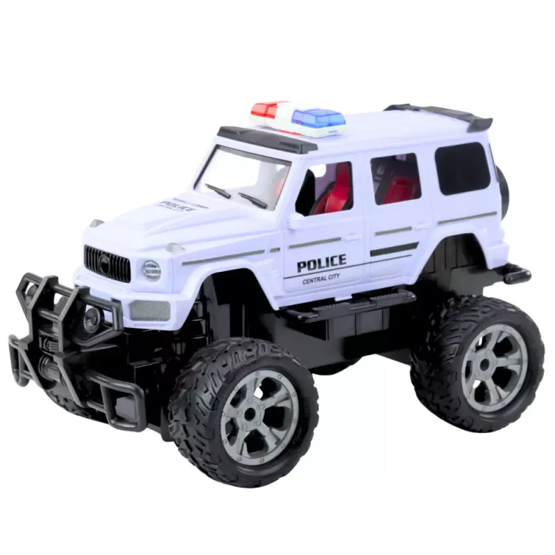 LEAN TOYS RC Polizei-Geländewagen Weiß 1:12