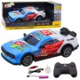 LEAN TOYS RC-Fernsteuerung Sportwagen mit Lichtern und Wasserdampf Blau 1:22