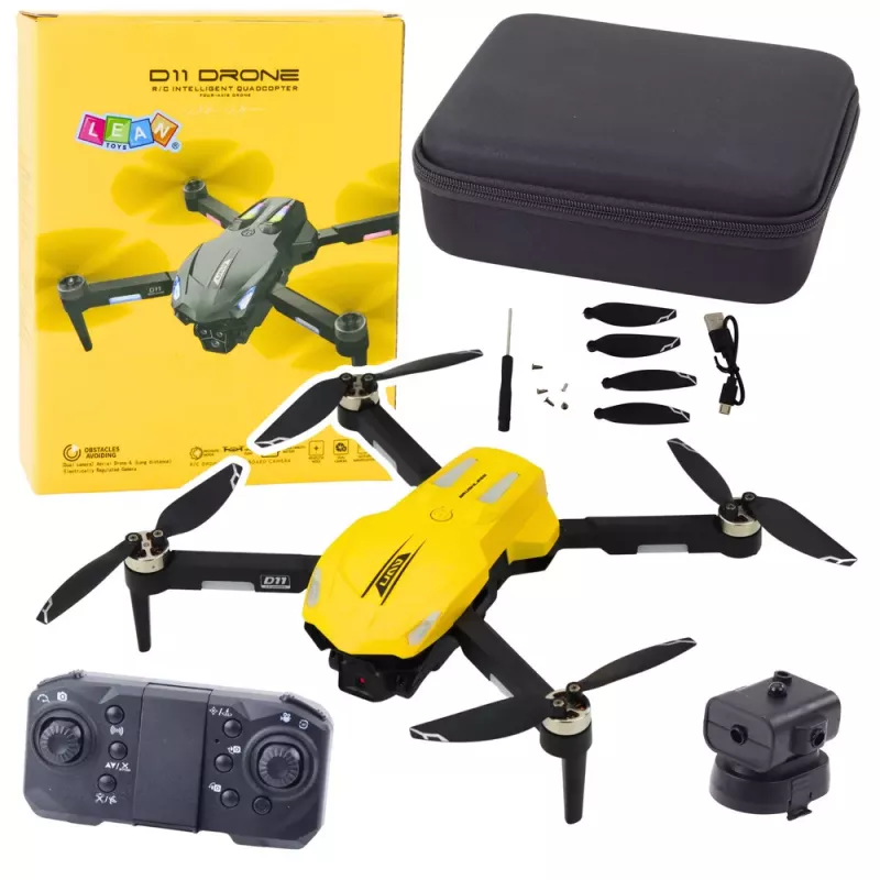LEAN TOYS D11 Drohne Fernsteuerung HD Kamera WIFI Gestensteuerung Fernbedienung Gelb