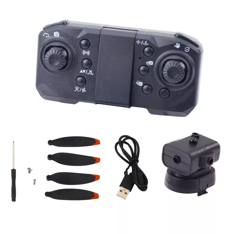 LEAN TOYS D6 PRO Drohne Dual HD Kamera LED-Leuchten Orange