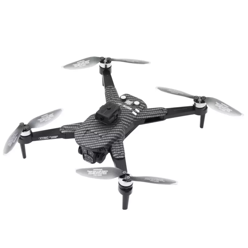 LEAN TOYS Drohne Y329 HD Kamera WiFi FPV Quadcopter mit LED-Leuchten, App-Steuerung, Schwarz Carbon