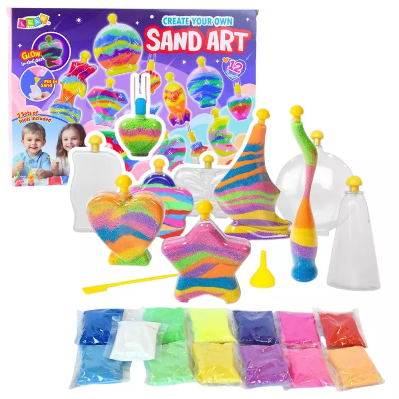 LEAN TOYS Magic Sand DIY Creative Kit Sand Decorations Glow Sand