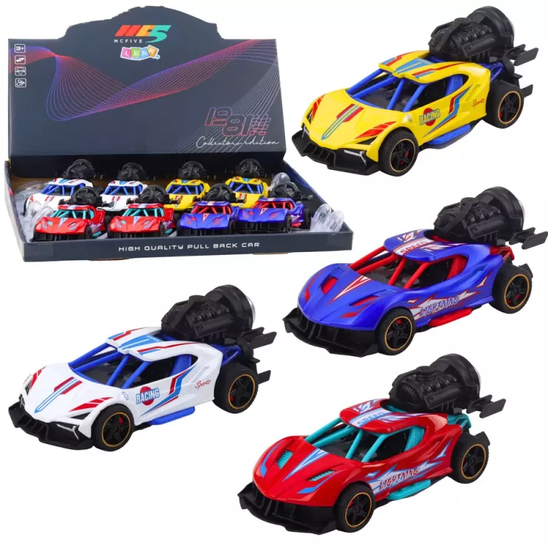 LEAN TOYS Sportwagen mit Licht, Sound und Raucheffekt 1:36 Mix