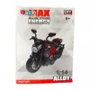 LEAN TOYS Motorrad zum Zusammenbauen Schrauben Metall 1:14 DIY Schwarz und Orange