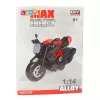 LEAN TOYS Motorrad zum Zusammenbauen Schrauben Metall 1:14 DIY Orange
