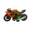 LEAN TOYS Motorrad zum Zusammenbauen Schrauben Metall 1:14 DIY Orange-Grün