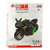 LEAN TOYS Motorrad zum Zusammenbauen Schrauben Metall 1:14 DIY Orange-Grün