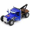 LEAN TOYS Classic Tow Truck With Pull-Back Drive, Metal, Opening Doors, 1:32 Mix