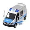 LEAN TOYS Metall-Polizeiauto mit Rückzugsmotor, Licht und Sound 1:32