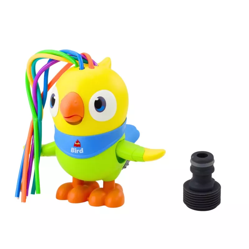 LEAN TOYS Wasser-Spielzeug Brunnen Papagei Bewegliche Elemente Gelb