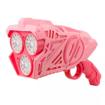 LEAN TOYS Batteriebetriebene Blasenpistole mit LED-Lichtern Pink