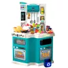 LEAN TOYS Große Kinderküche Home Chef mit Kochgeräuschen und Zubehör, 109 Teile