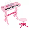 LEAN TOYS Elektronisches Klavier für Kinder mit Mikrofon 37 Tasten Pink