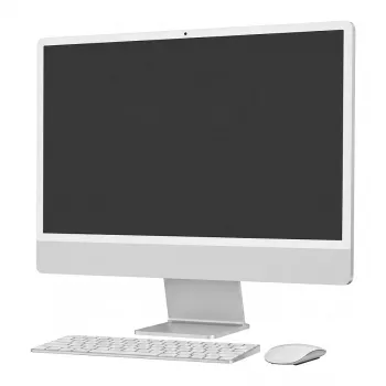 Apple iMac 24 inch 2024 M4 8-Core CPU 8-Core GPU 16GB RAM 512GB SSD Silber Deutsches Keyboard