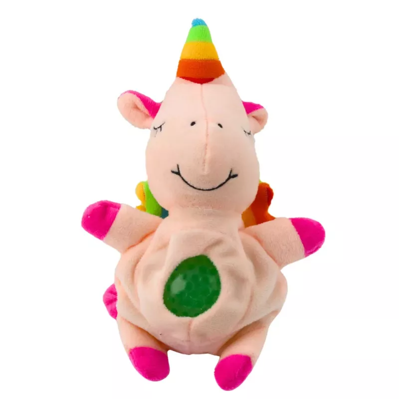LEAN TOYS Plüschtier mit quetschbarem Bauch und Wasserbällen 20cm Mix