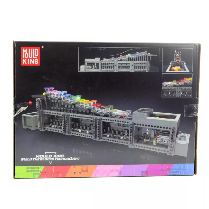 LEAN TOYS Bausteine Kugelbahn mit Elektromotor 1038 Teile