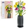 LEAN TOYS Bauklötze Blumenstrauß Tulpen in einer Vase 1250 Teile