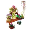 LEAN TOYS Bausteine Blumen in Töpfen 7 Stück zwei Regale 1446 Teile