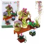 LEAN TOYS Bausteine Blumen in Töpfen 7 Stück zwei Regale 1446 Teile